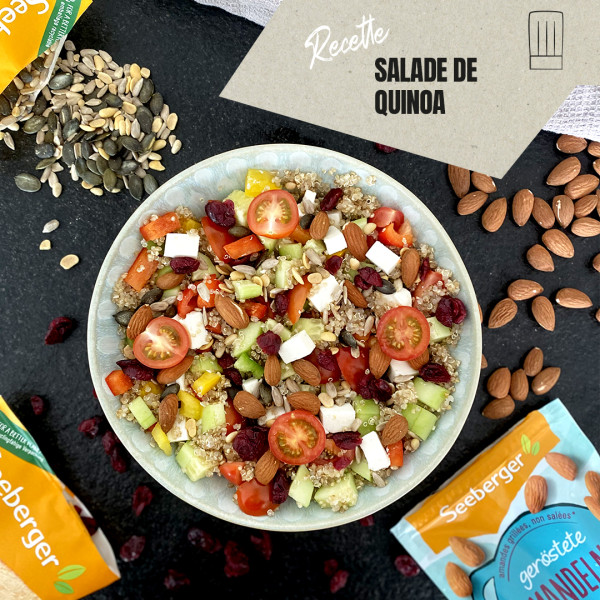 Une délicieuse salade de quinoa avec Seeberger