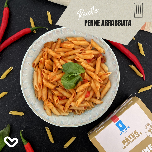 Des pennes arrabbiata avec Le Moulin