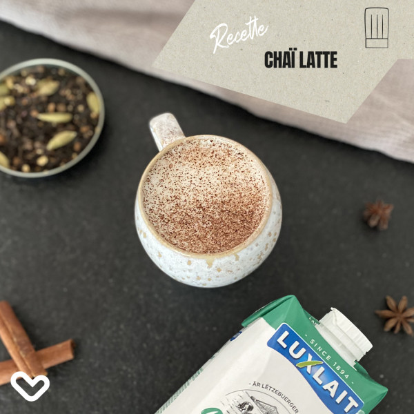 Un Chaï Latte gourmand avec Luxlait