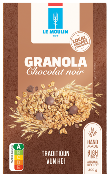 Granola mat donkeler Schockela