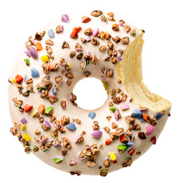 4 Donut Crushed Candy White