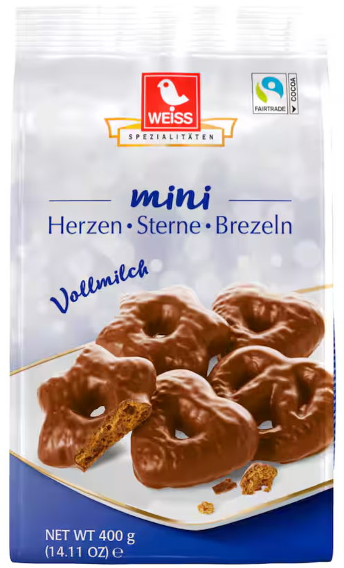 Mini Hearts/Stars/Pretzels Whole Milk