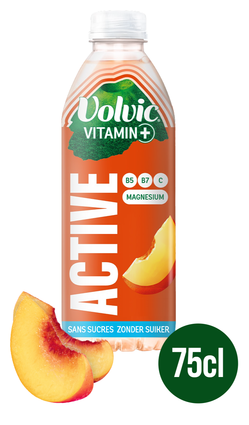 Eau Aromatisée Sav Pêche Vitamin+ Active