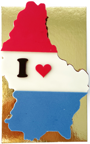 Luxemburgischer Flagge Knusprig Praline