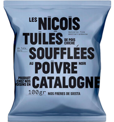 Chips Tuiles de pois chiches au poivre