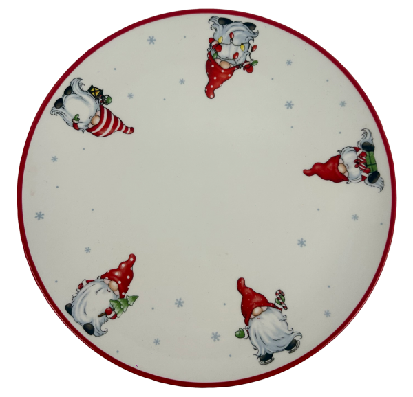 Christmas plate with elves